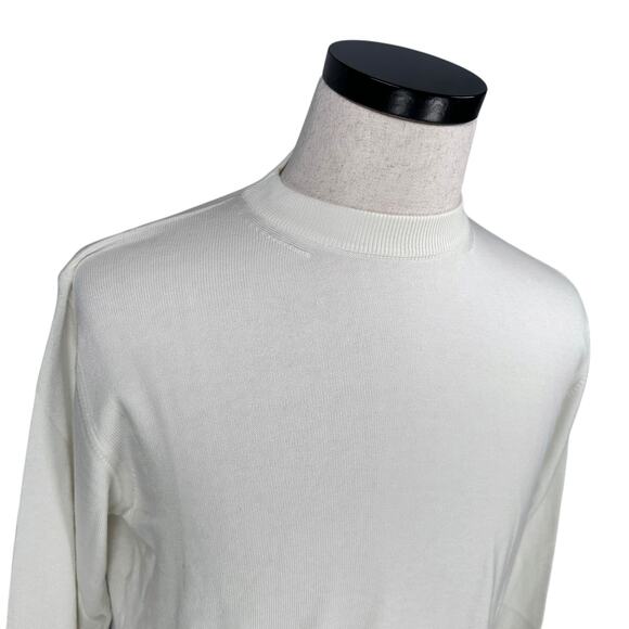 Raffi Linea Uomo Sweater Men’s Small Ivory Long Sleeve Lightweight Pullover New - Picture 3 of 12